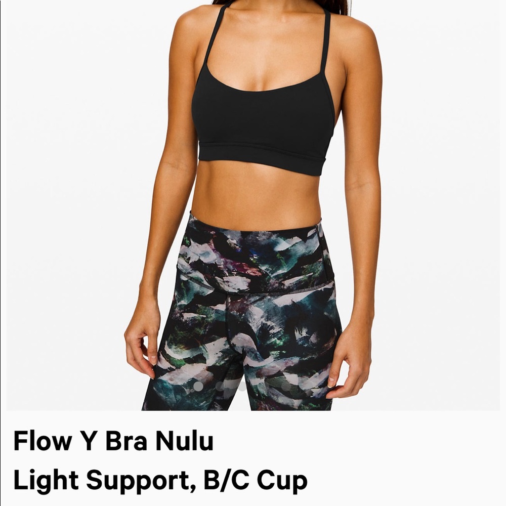 White Lululemon Flow Y Bra size 6